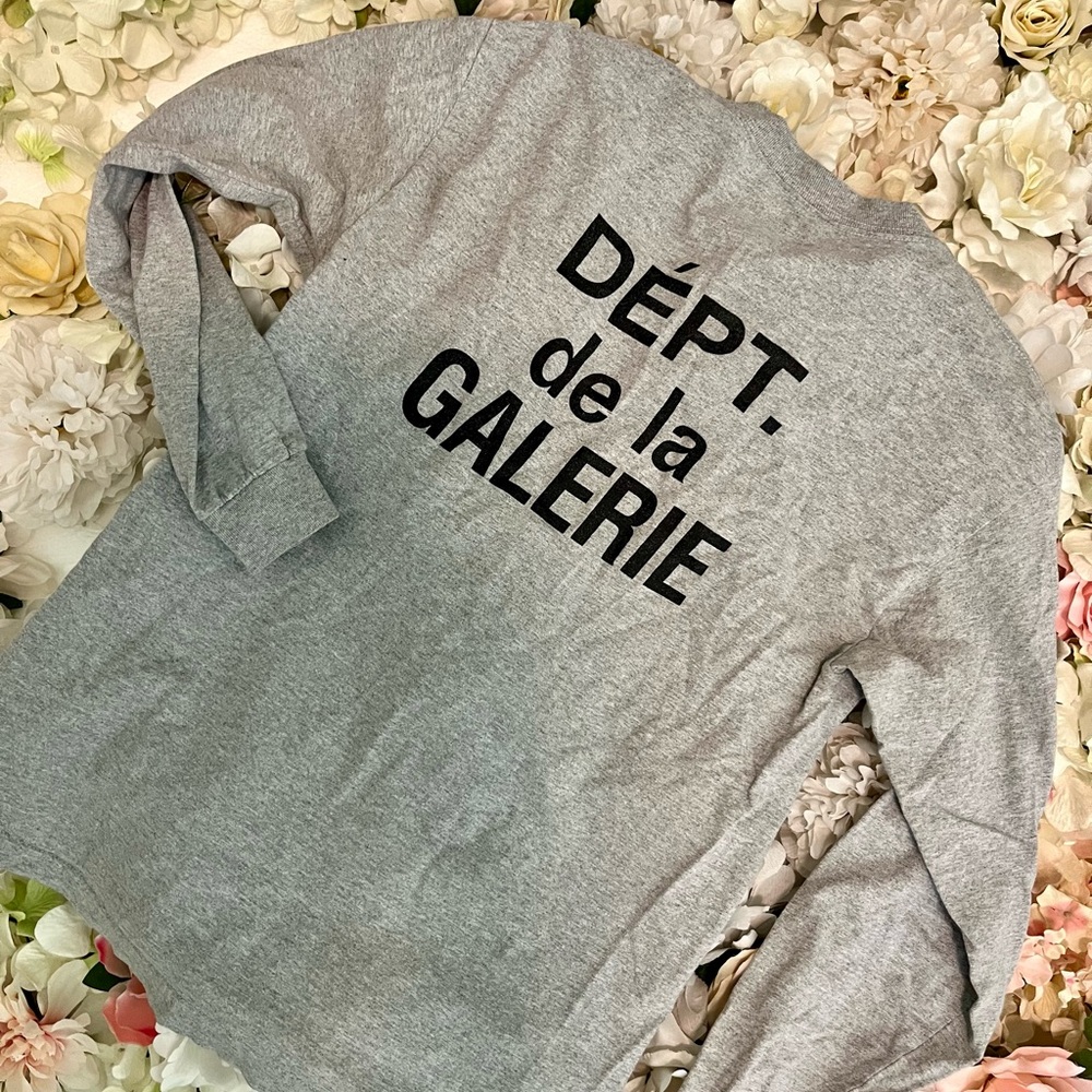 AUTHENTIC Gallery Dept Gray Long Sleeve Shirt with Black Label